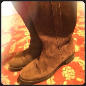 J. Crew brown leather suede riding boot